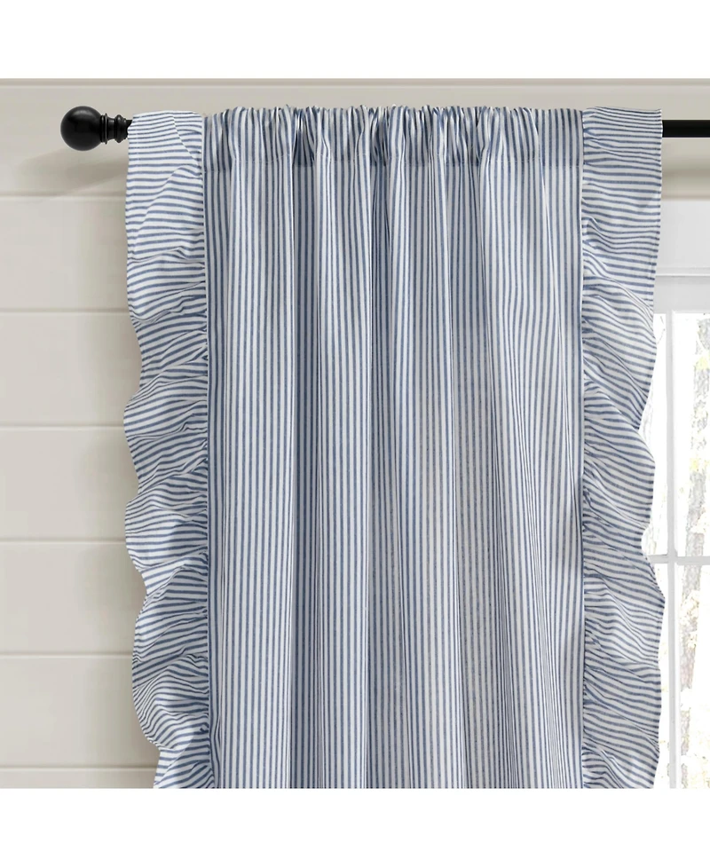 Farmhouse Reyna Ruffle Window Curtain Panels