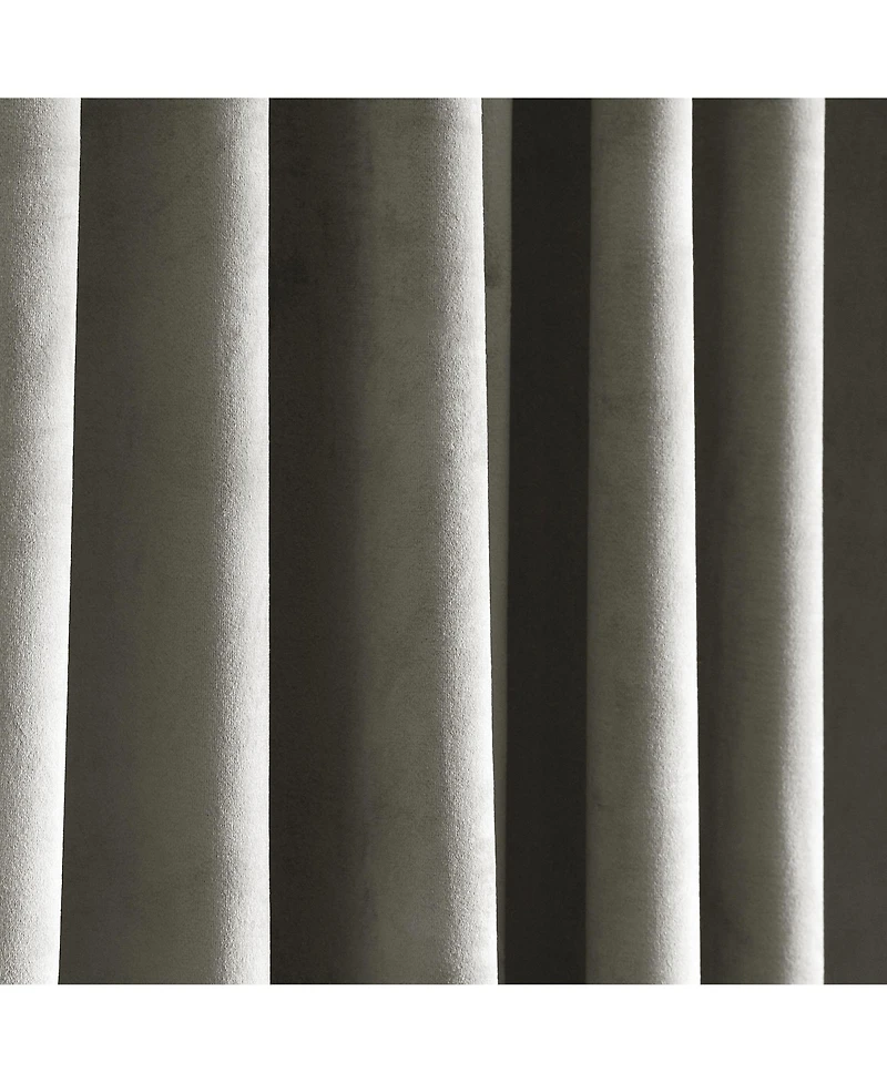 Lush Decor Prima Velvet Solid Light Filtering Back Tab/Rod Pocket Window Curtain Panels