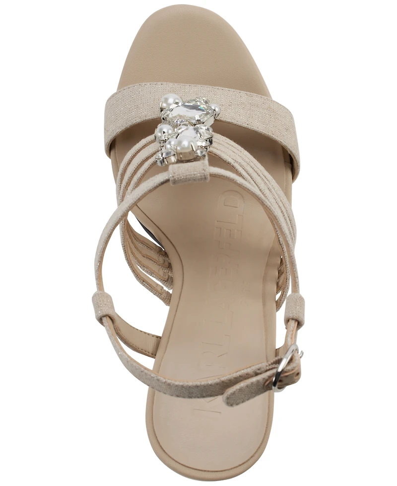 Karl Lagerfeld Paris Cicely Strappy Embellished Dress Sandals