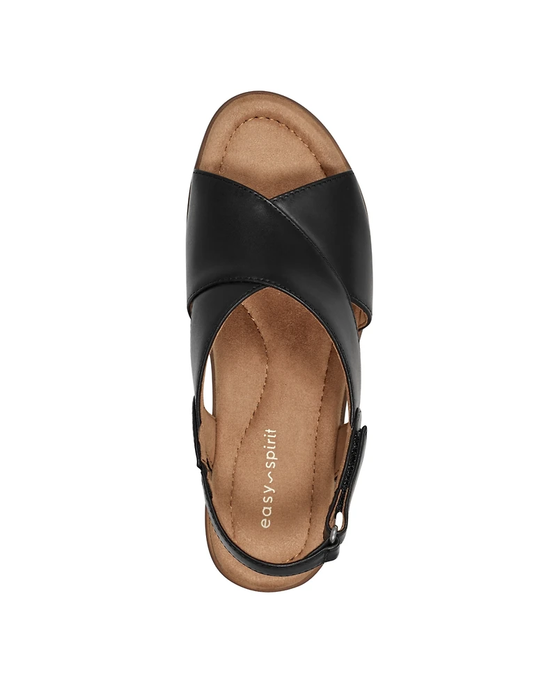 Easy Spirit Women's Chantal Crisscross Low Heel Sandals