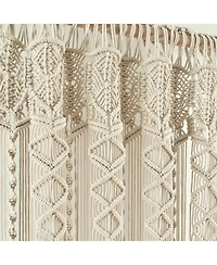 Boho Macrame Textured Cotton Window Curtain/Room Divider/Doorway/Wall Decor