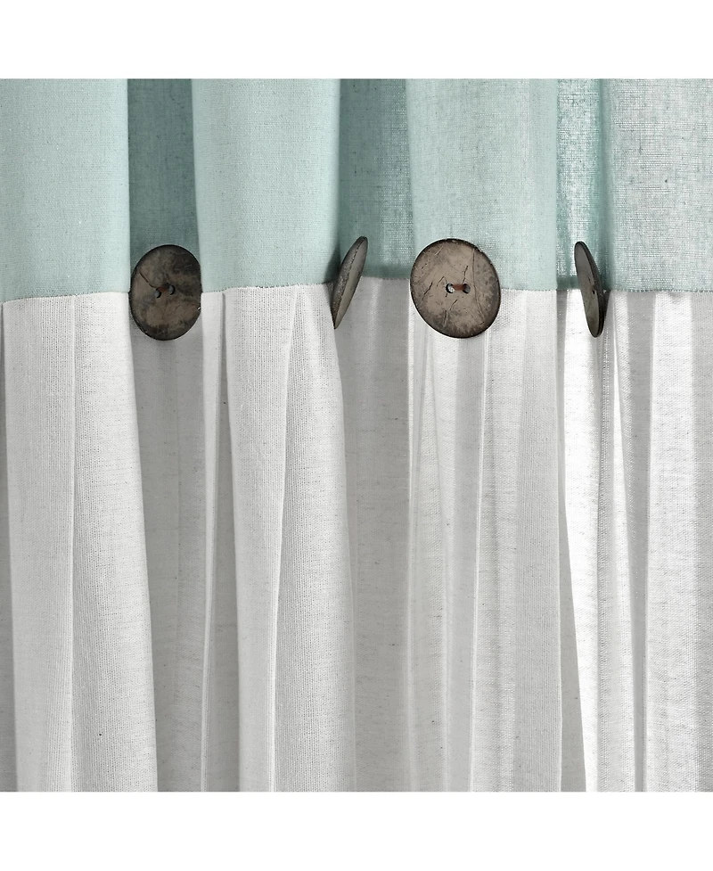 Lush Decor Linen Button Farmhouse Kitchen Tier Curtain Set, Pair - Rustic Home