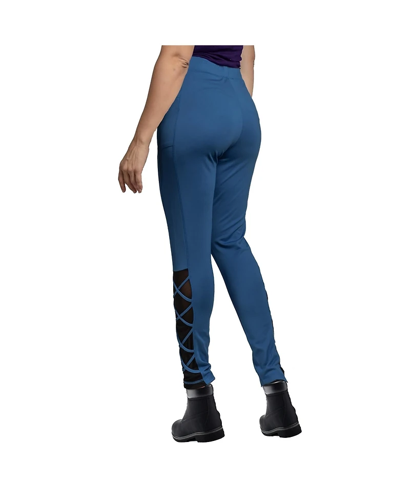 Women's Interlaced Mesh Leggings With Side Pockets