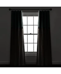Linen Button 100% Lined Blackout Window Curtain Panel