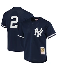 Men's Mitchell & Ness Derek Jeter Navy New York Yankees Cooperstown Collection 1995 Batting Practice Jersey