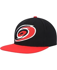 Men's Mitchell & Ness Black Carolina Hurricanes Core Team Ground 2.0 Snapback Hat