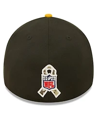Men's New Era Black, Yellow Pittsburgh Steelers 2022 Salute To Service 39THIRTY Flex Hat