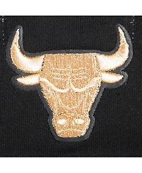 Women's Pro Standard Black Chicago Bulls Glam Cropped Pullover Sweatshirt