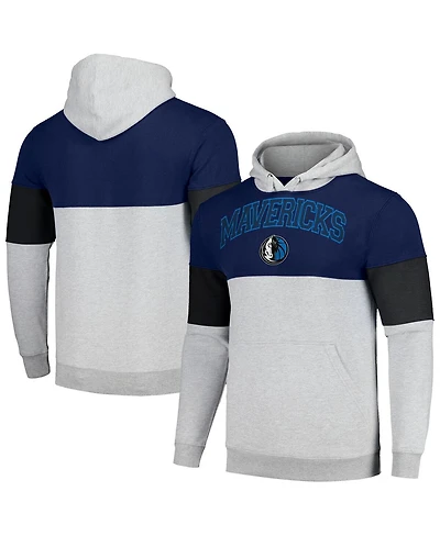 Men's Fanatics Navy, Black Dallas Mavericks Big and Tall Pullover Hoodie