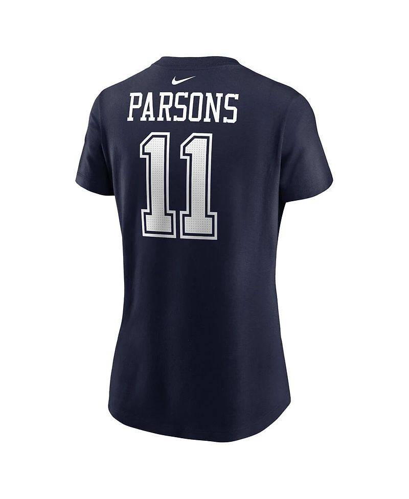 Women's Nike Micah Parsons Navy Dallas Cowboys Player Name and Number T-shirt