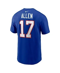 Men's Nike Josh Allen Royal Buffalo Bills Player Name and Number T-shirt