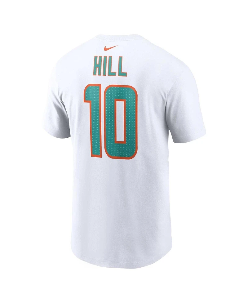 Men's Nike Tyreek Hill White Miami Dolphins Player Name and Number T-shirt