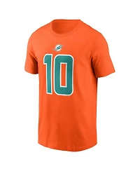 Men's Nike Tyreek Hill Orange Miami Dolphins Player Name and Number T-shirt