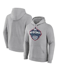 Men's Fanatics Gray UConn Huskies 2023 Ncaa Basketball National Champions Logo Pullover Hoodie