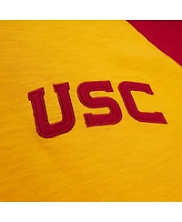 Men's Mitchell & Ness Gold Usc Trojans Legendary Slub Raglan Long Sleeve T-shirt
