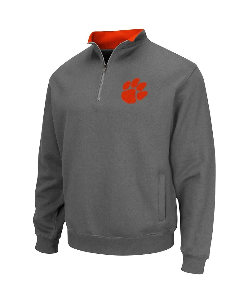 Men's Colosseum Clemson Tigers Tortugas Logo Quarter-Zip Pullover Jacket