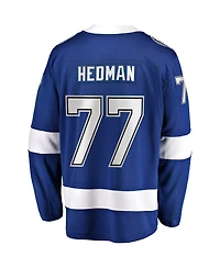 Men's Fanatics Victor Hedman Blue Tampa Bay Lightning Home Premier Breakaway Player Jersey