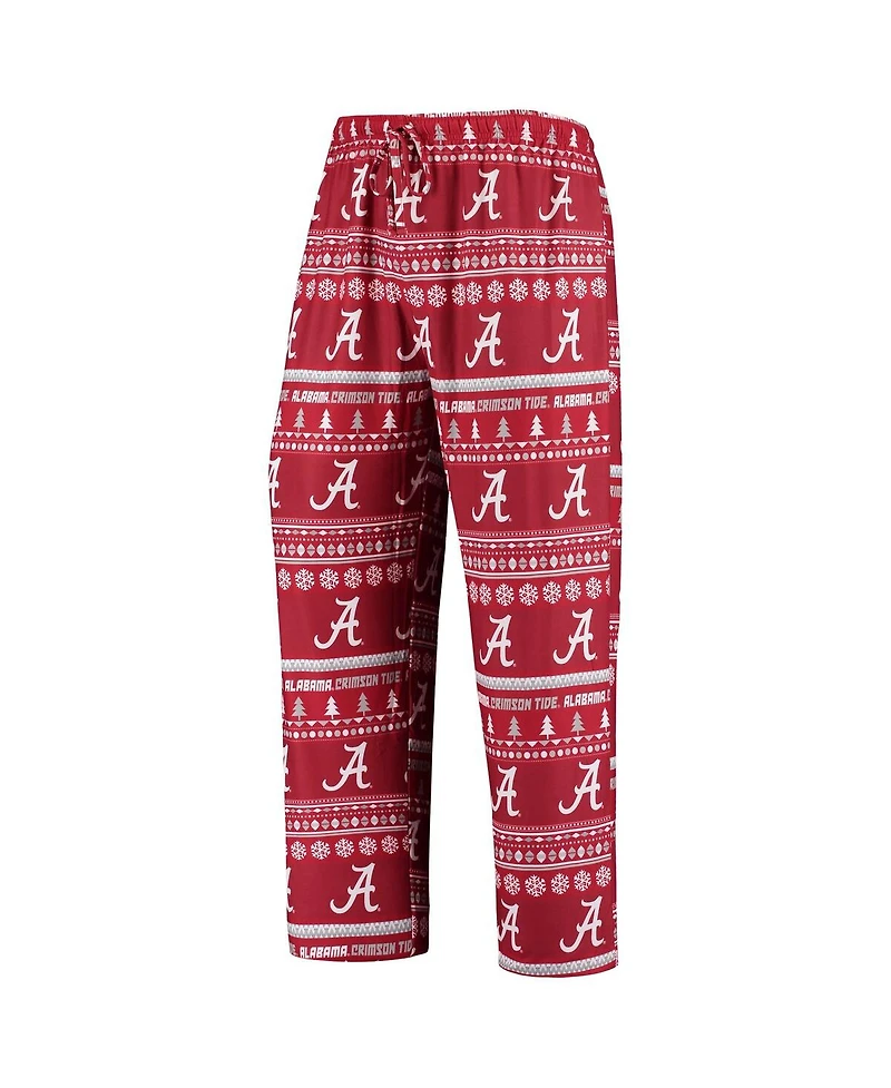 Men's Concepts Sport Crimson Alabama Crimson Tide Ugly Sweater Knit Long Sleeve Top and Pant Set