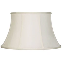 Imperial Shade Creme Large Lamp Shade 13" Top x 19" Bottom x 11" Slant x 11" High (Spider) Replacement with Harp and Finial