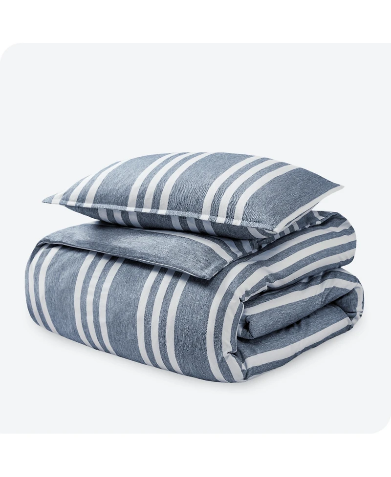 Bare Home Double Brushed Duvet Cover Set Twin/Twin Xl - Stripe