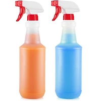 Leakproof Cleaning Spray Bottle with Adjustable Nozzle & Spring-loaded Trigger (2 Pack 16oz)