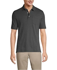 Lands' End Men's Tall Short Sleeve Cotton Supima Polo Shirt with Pocket