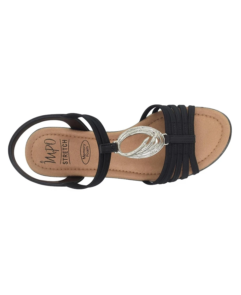 Impo Women's Ralana Ornamented Stretch Wedge Sandals