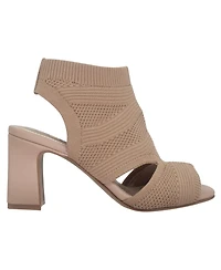 Impo Women's Vader Stretch Knit Peep Toe Block Heel Shooties