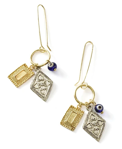 Matr Boomie Drishti Evil Eye Dangle Drop Charm Earrings