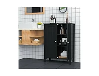 2-Door Bathroom Floor Storage Cabinet with Adjustable Shelf