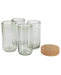 Bloomhouse 4 Pc Handmade 21 oz Tumbler Coaster Set