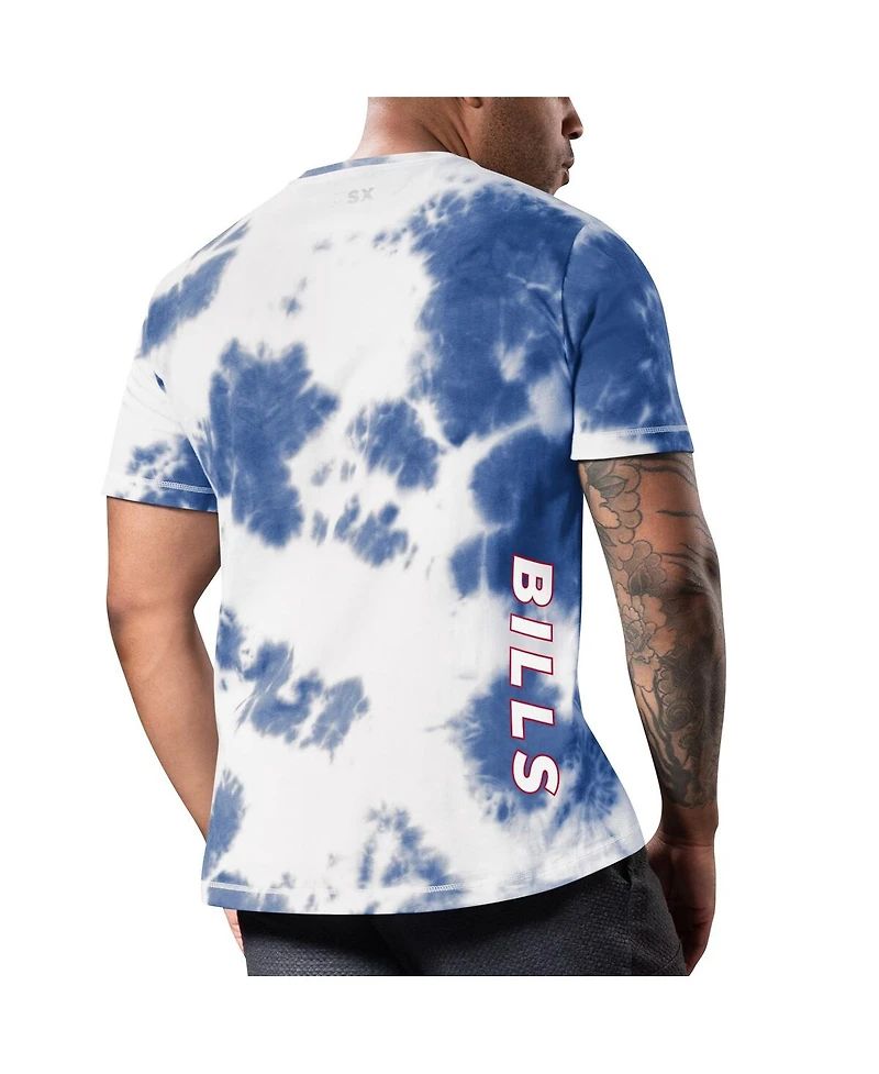 Men's Msx by Michael Strahan Royal Buffalo Bills Freestyle Tie-Dye T-shirt