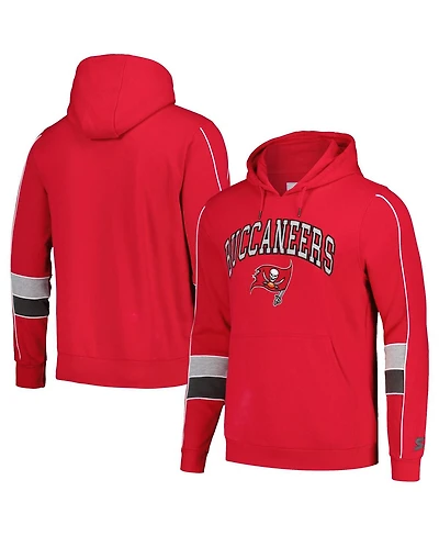 Men's Starter Red Tampa Bay Buccaneers Captain Pullover Hoodie