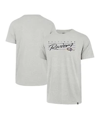 Men's '47 Brand Gray Distressed Baltimore Ravens Downburst Franklin T-shirt