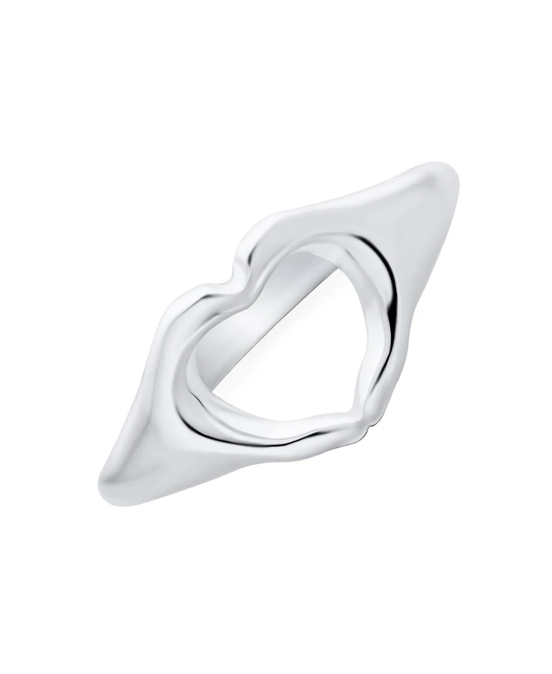 Bling Jewelry Inspirational Friendship Silver Ring Open Heart and I Love You Sign Language