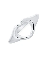 Bling Jewelry Inspirational Friendship Silver Ring Open Heart and I Love You Sign Language