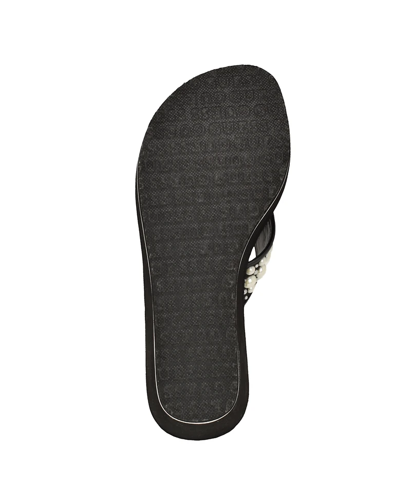 Guess Women's Silus Embellished Platform Wedge Sandals