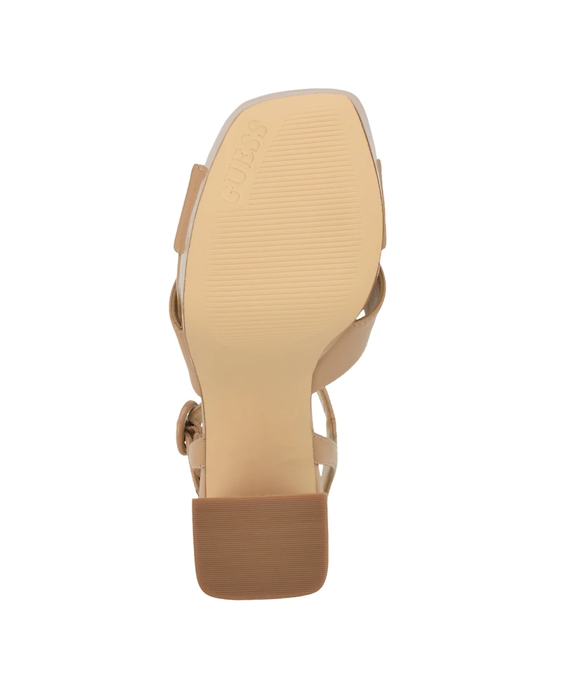 Guess Women's Vallenn Platform Block Heel Dress Sandals