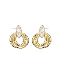 by Adina Eden Pave Dangling Twisted Knot Stud Earring