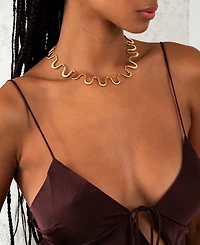 by Adina Eden Thin Squiggle Necklace