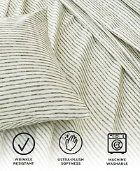 Premium Comforts Striped Wrinkle Resistant Microfiber 4-Pc. Sheet Set, Full - Stripe