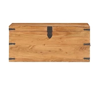 Chest 35.4"x15.7"x15.7" Solid Acacia Wood