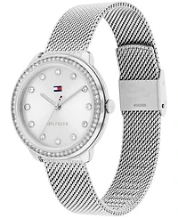 Tommy Hilfiger Women's Quartz Silver-Tone Stainless Steel Mesh Watch 32mm