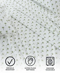 Premium Comforts Coastal Printed Microfiber 4-Pc. Sheet Set, Queen 