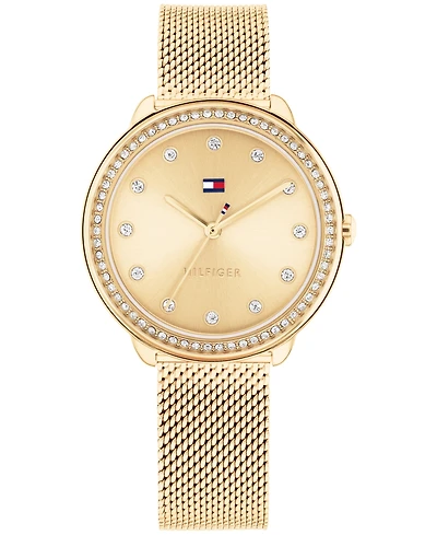 Tommy Hilfiger Women's Quartz Gold-Tone Stainless Steel Mesh Watch 32mm