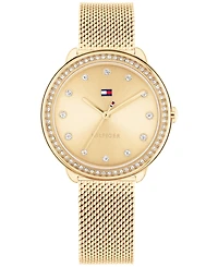 Tommy Hilfiger Women's Quartz Gold-Tone Stainless Steel Mesh Watch 32mm
