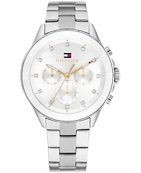 Tommy Hilfiger Women's Multifunction Silver-Tone Stainless Steel Watch 40mm