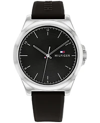 Tommy Hilfiger Men's Quartz Black Silicone Watch 42mm