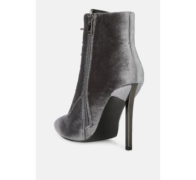 Womens bornsta velvet high heeled velvet boots