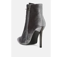 Womens bornsta velvet high heeled velvet boots